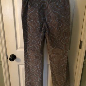 Pair of Etcetera size 10 pants velvet gray/blue